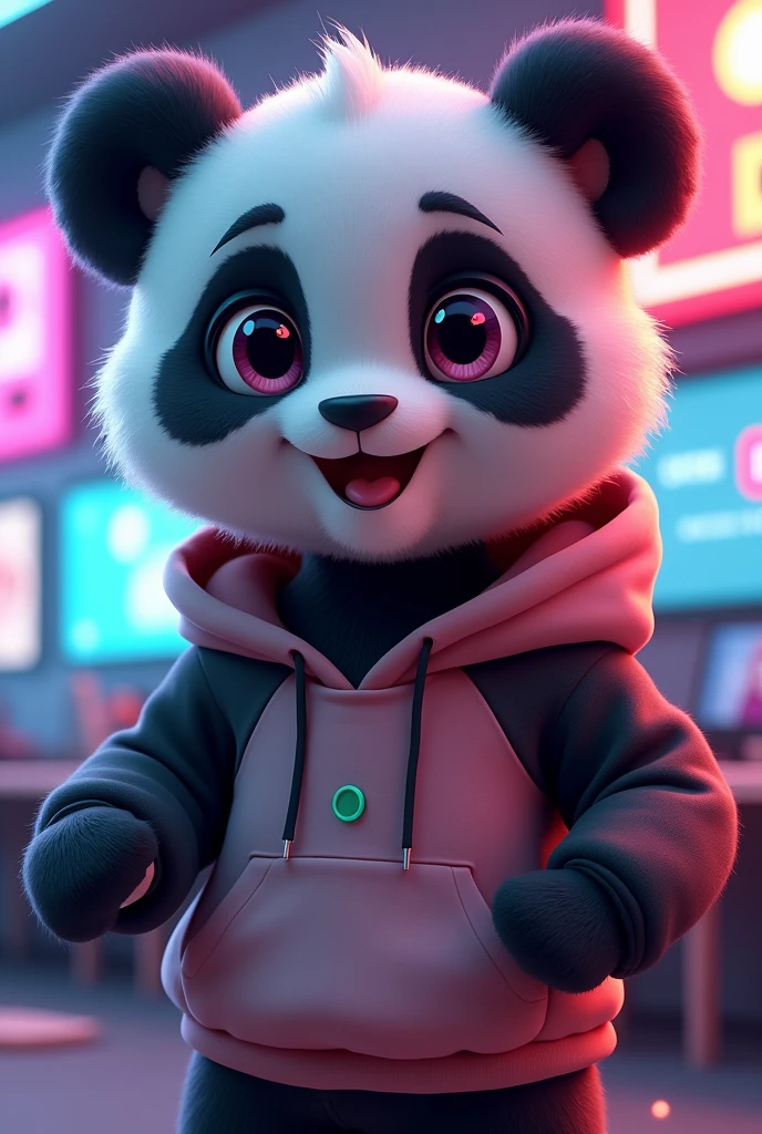 Cute panda girl Gamer youtube thambnail