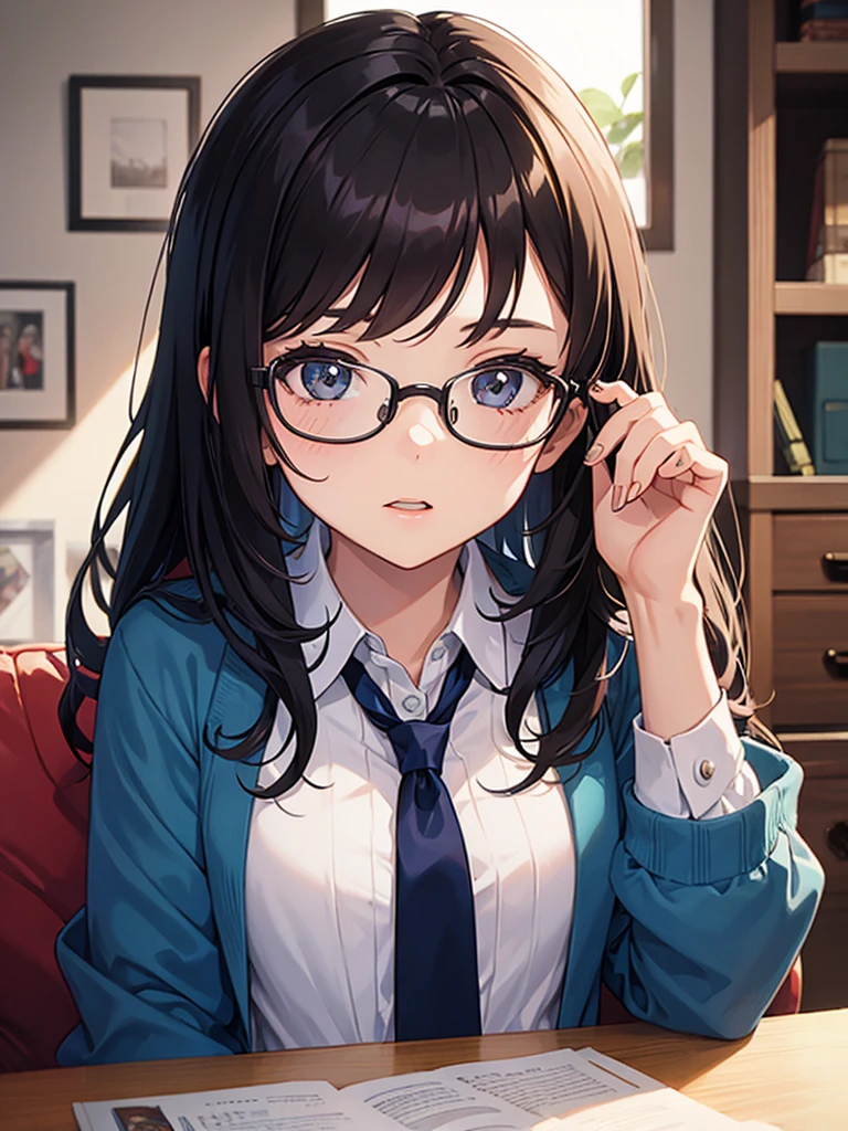 1girl, Portrait, 20 years old, glasses