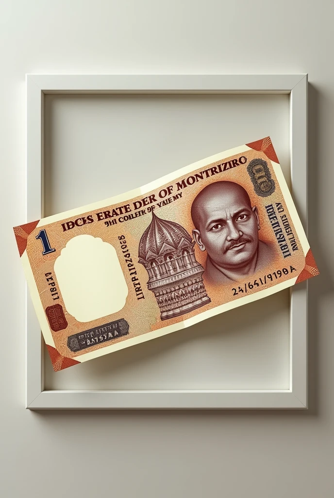Realistic indian rupees note, that written 1 crore rupees above the note