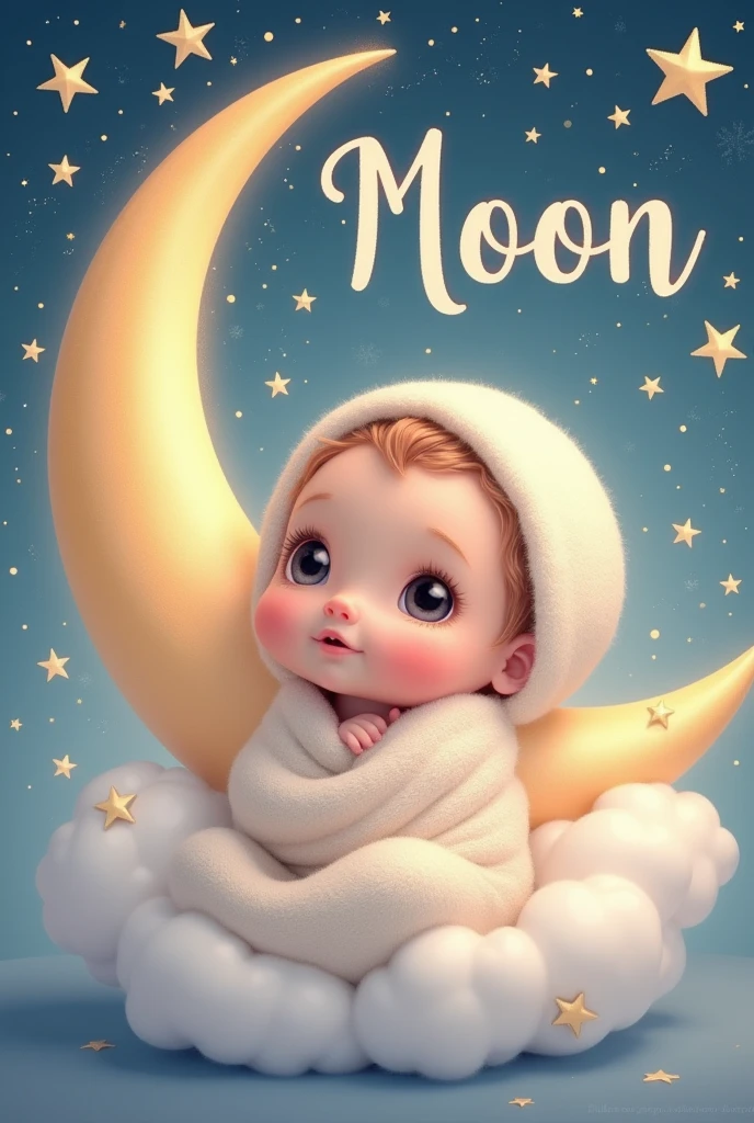 Create a good baby ticket with name "Moon"