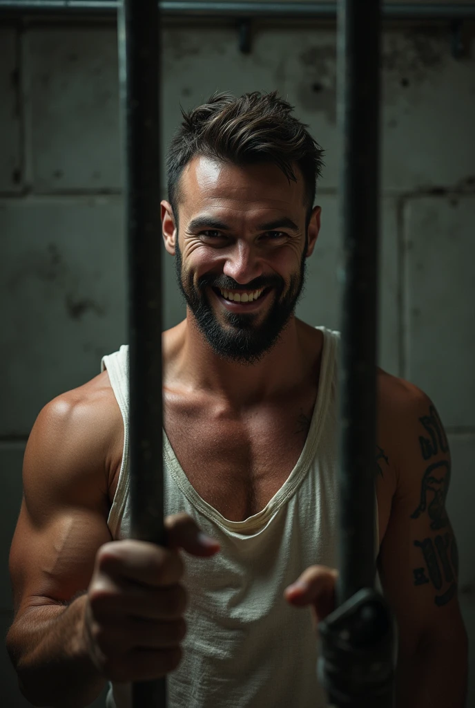 Manly man smiling at you, prisoner