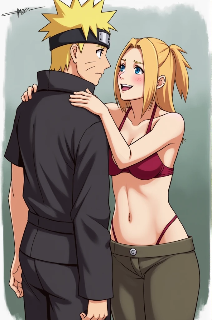 1girl, tsunade, 1boy, uzumaki naruto, suspended congress, nipple, blush, tongue kiss, onsen, foreskin, Erection, accurate, anatomically correct, best quality, high quality