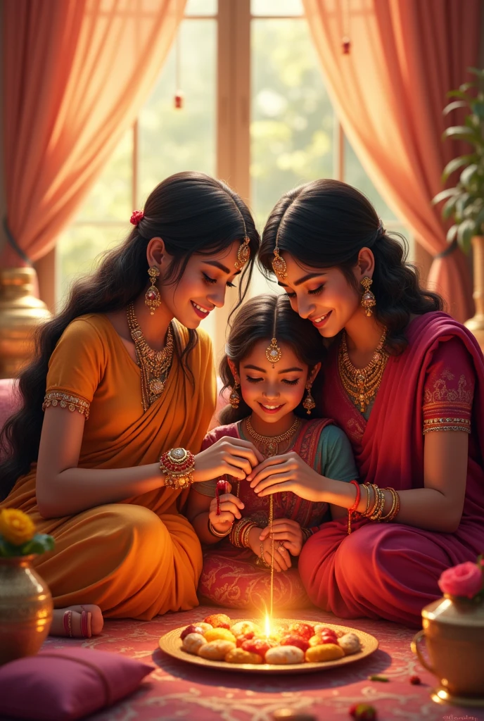 sisters and big brothers celebrating rakshabandhan 