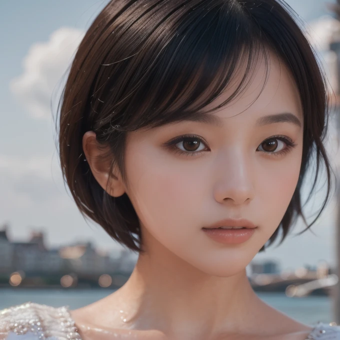 (masterpiece:1.3), (8k, Realistic, RAW Photos, Highest quality: 1.4), (One person), Beautiful Face, (Realistic Face), (Black Hair, short hair:1.3), Beautiful hairstyle, Realistic eyes, Beautiful attention to detail, (Realistic Skin), Beautiful Skin, (kimono), Absurd, charm, Ultra-high resolution, Ultra-realistic, Very detailed, Golden Ratio
