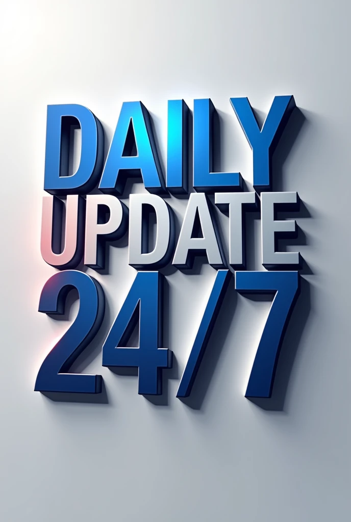 Make a news logo with the name "daily update 24/7"