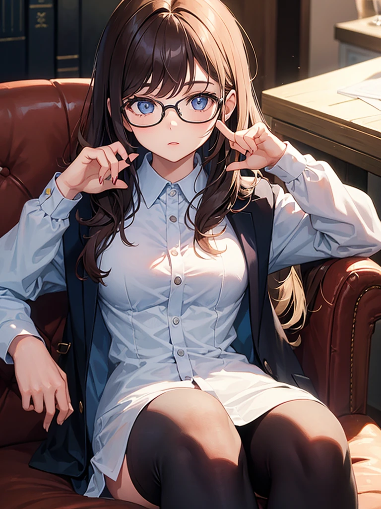 1girl, Portrait, 20 years old, glasses