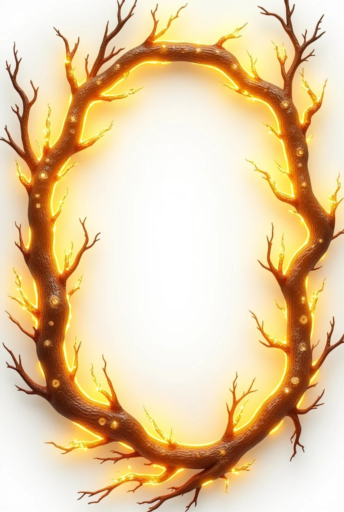 Yellow Lightning themed frame with gems aesthetic and decorative and no background at all fully transparent background