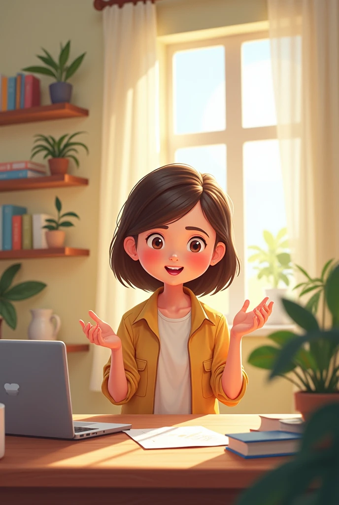 Illustrate a scene where a person is always telling the truth. Show them engaged in honest interactions, with open expressions and transparent communication. Include elements that emphasize integrity and sincerity."