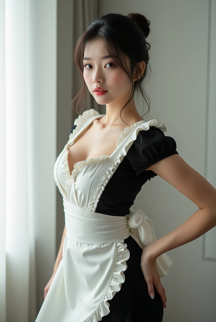 Maid Girl, sexy pose, Korean girl, sexy body, Maid outfit