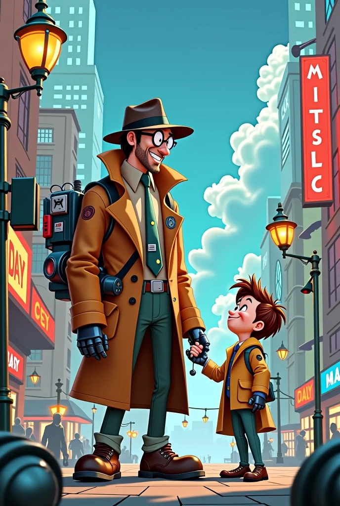 inspector gadget and your son, 2d style animation, disney