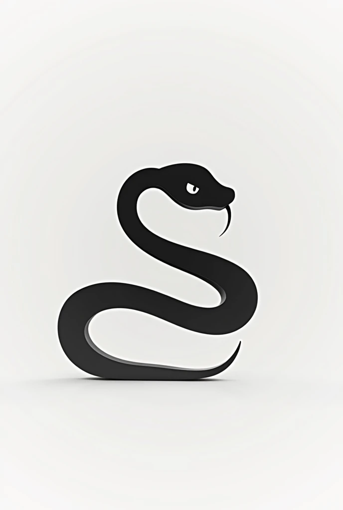 Black and white logo of a snake