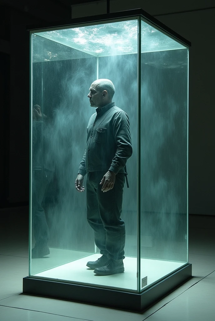 Glass cage not in museum