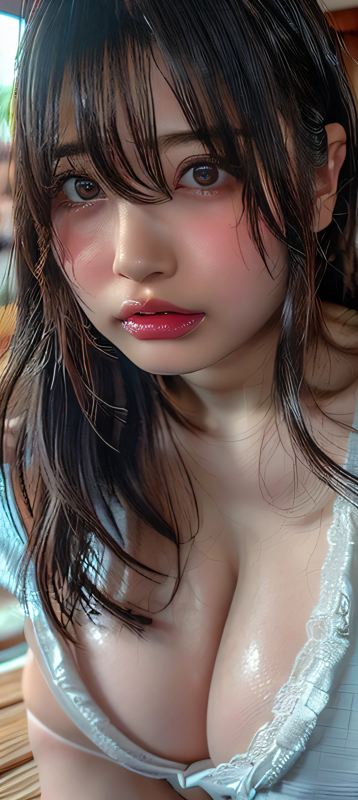 ((The most beautiful obscene mom in Japan))、((sexly))((Sex Education Mom))((Obscene and sexy mom))、((Big breasts that are bigger than her face and tend to sag a little))、((Very soft breasts when massaged))、((Smooth Bob Hair))((Wearing a lewd shiny micro bikini))((Glamour and perfect body))、((A cute, childlike face with a pure and sexy expression))、((A motherly face))、((Sweaty body))((Tears and sexy eyes))、((Bask in the sunlight))、((Beach background))((Mom is full of sex appeal in every way))、((Sweat makes the skin oily and shiny.))、((Realistic mommy boobs))、((Sweaty, shiny skin))、((The world's most sexy body))((Obscene and sexy photos))、((Sweat is running down her cleavage))、((Protruding chest))、((Plumplung))((Huge breasts that make you want to suck them))、((Huge breasts that make you want to squeeze them))、((Staring at the camera with a shy and confused look))、((The shape of the female genitalia is clearly visible))