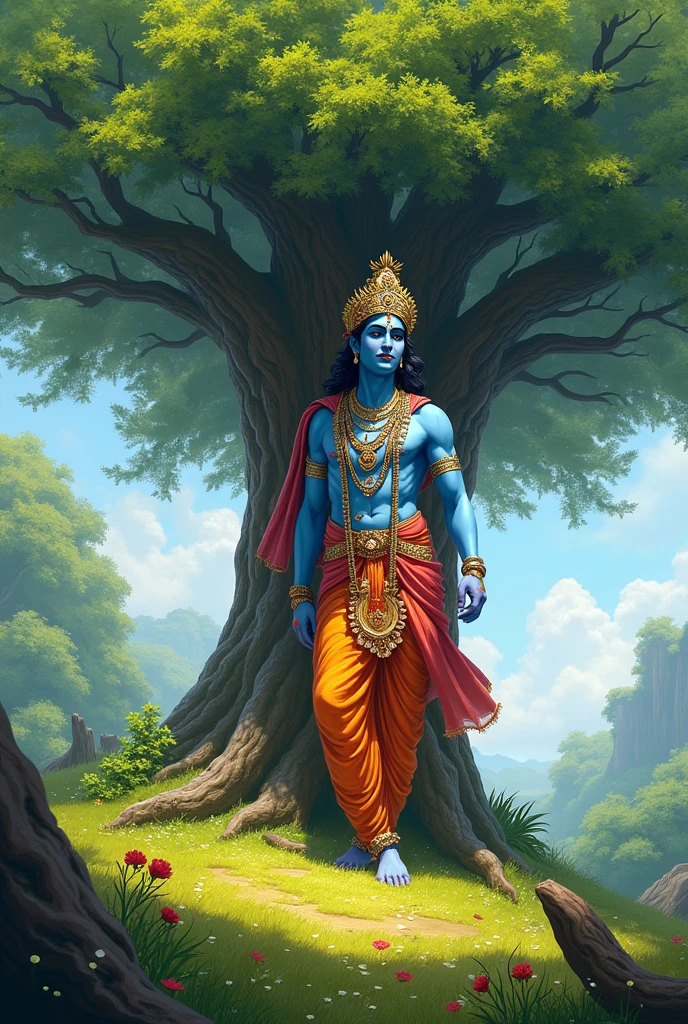 Lord Krishna voriyar in the ground full vepan