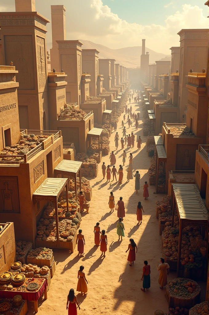 Ancient Egypt civilization in a 45° angle (economy)