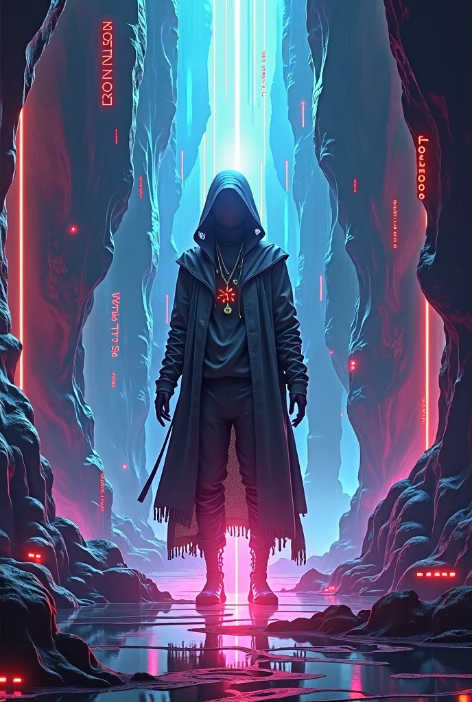 Digital Shrine、Image of metacognition、cyber punk、Abstract、Reality、neon、graphic