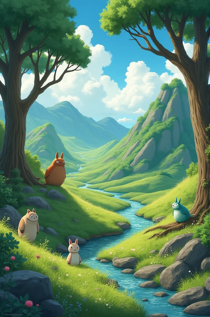 Ghibli style　landscape