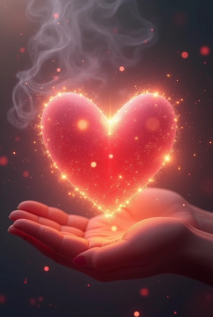 A heart motif that makes love wishes come true、Shining