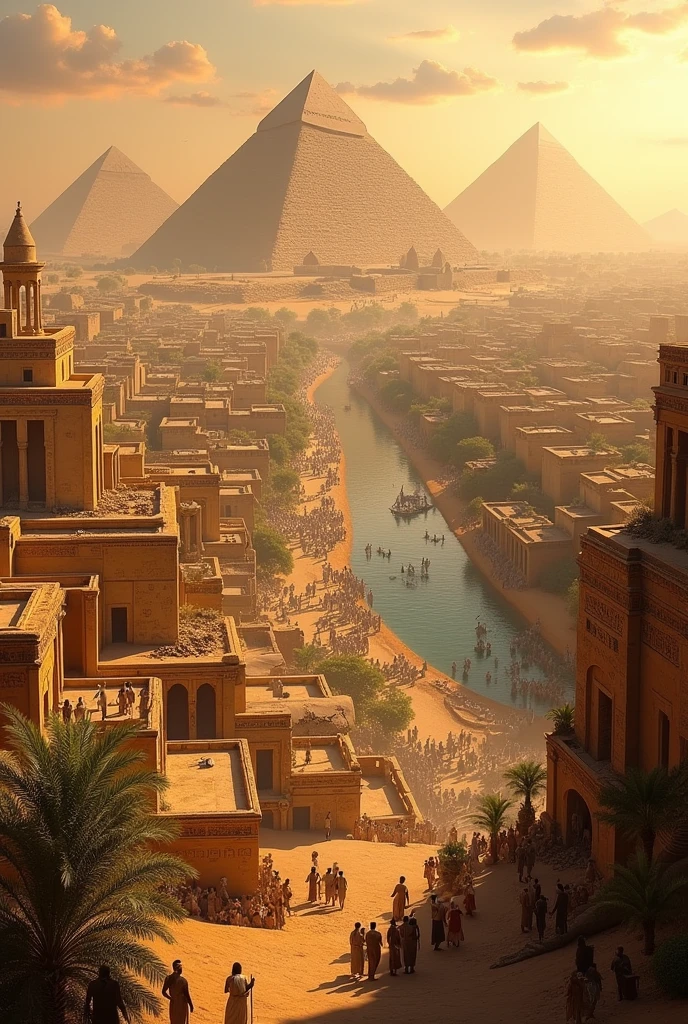 Ancient Egypt civilization in a 80° angle (economy)
The entire population in ancient egypt