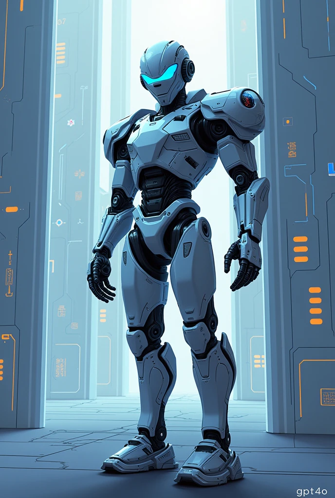 a picture in a robot style with the inscription "Bot update" and below the inscription "GPT4o." letter o small