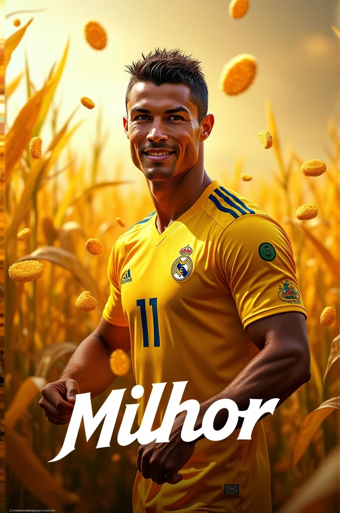 Cristiano Ronaldo as poster boy for corn snack brand "milhor"