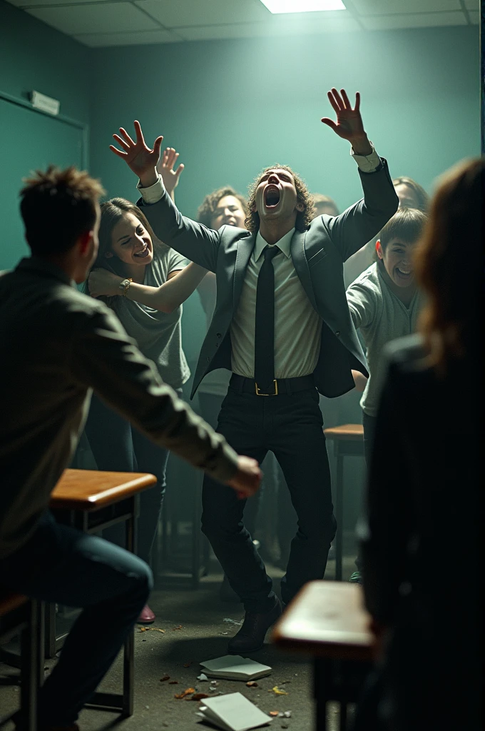 Students are hit on teacher