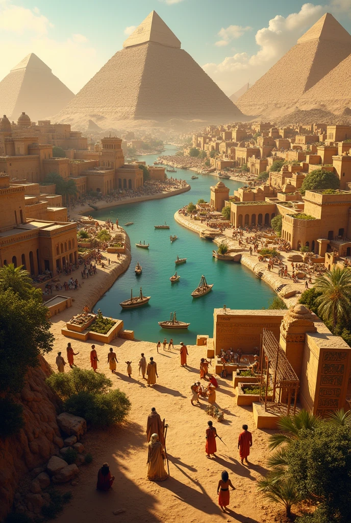Ancient Egypt civilization in a 270° angle (economy)
The entire population in ancient egypt