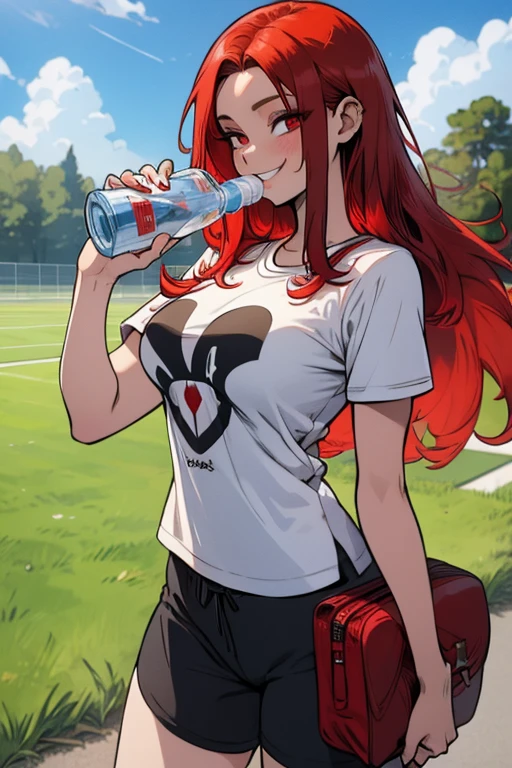 score_9, score_8_up, score_7_up, score_6_up,floox style,surtr, arknights, red hair,big breasts,,collarbone, jacket,purple jacket, purple track suit, sportswear, standing, steam, steaming body, sweat,, track jacket, track pants, track suit, outdoors, pours water on face, water bottle, solo, purple eyes, facial, head up, spilling, 