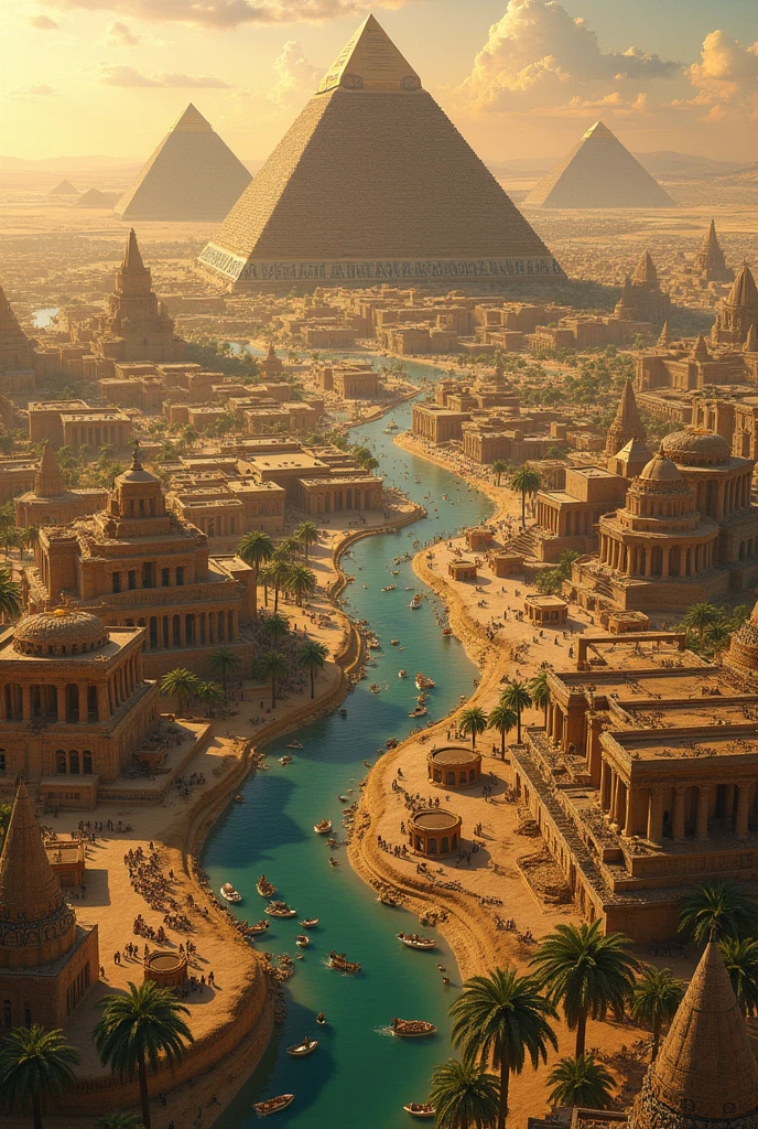 Ancient Egypt civilization (all parts of Egypt) seen from the top (economy)
The entire population in ancient egypt