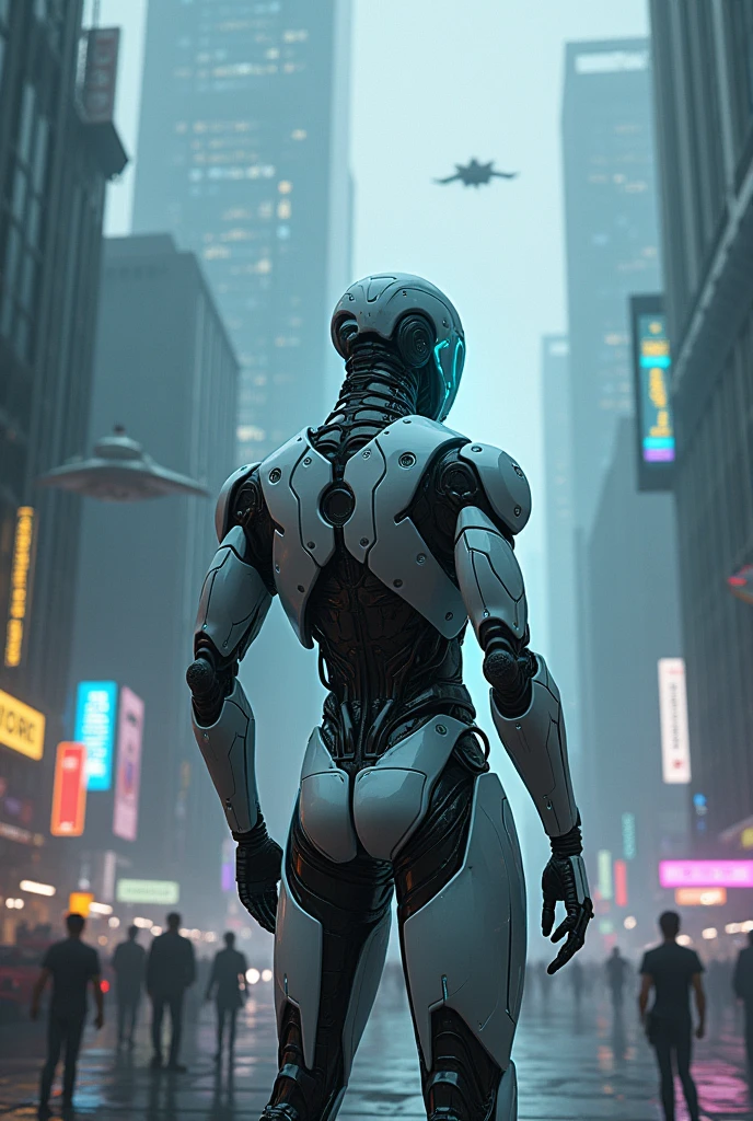 a picture in a cyberpunk style with the inscription "Bot update GPT4o"