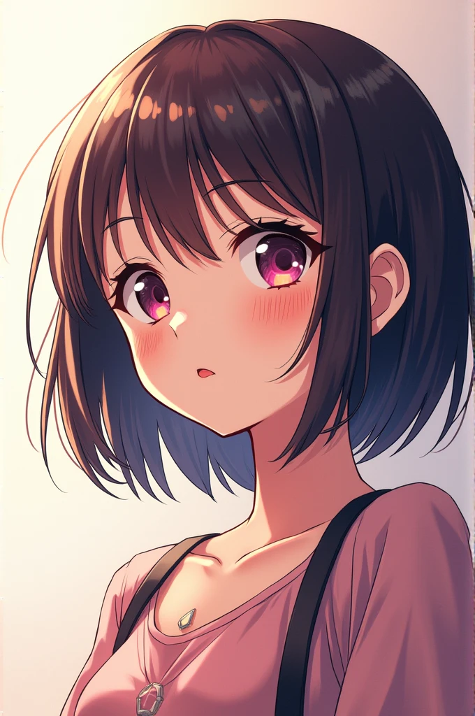 Woman anime character short hair