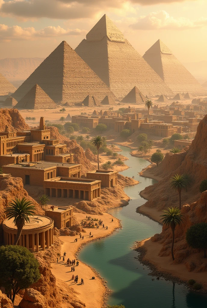 Ancient Egypt civilization (upper part of Egypt) seen from the top (economy)
The entire population in ancient egypt