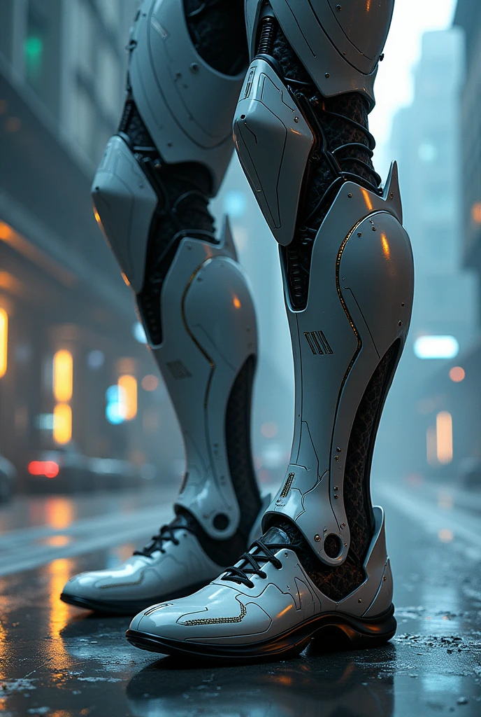 Imagen de unas botas increíbles de robot que sean únicas fuertes y muy envidiables 🤖 con un fondo increíble 