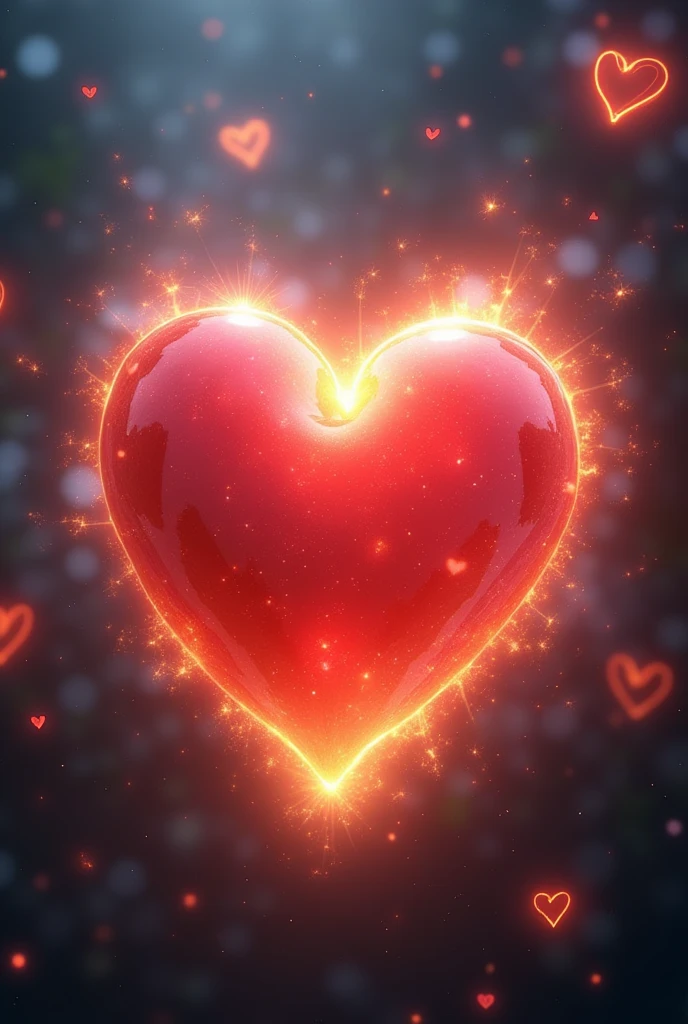 A heart motif that makes love wishes come true、Shining