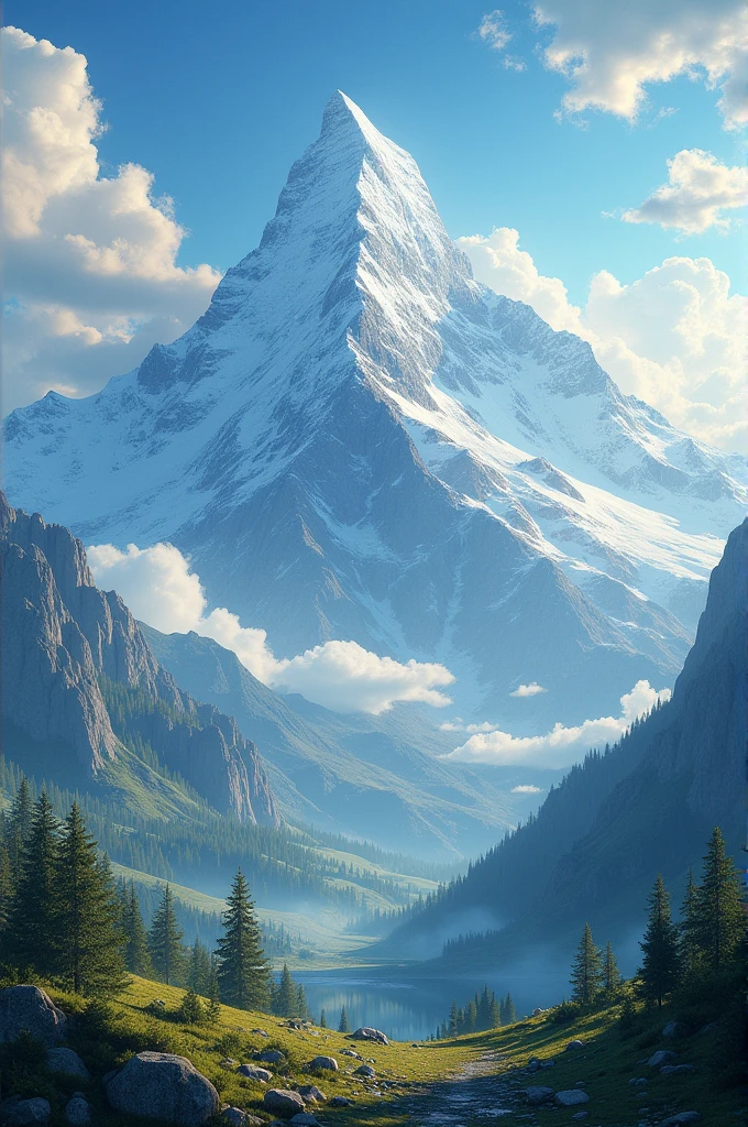 Beautiful mountain with beautiful seen and clouds 