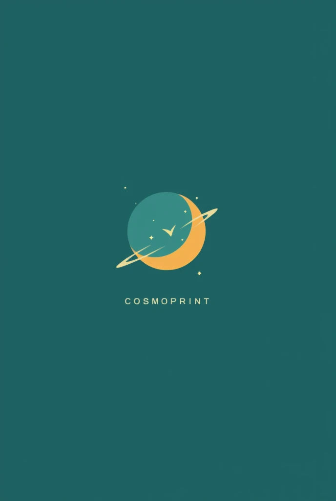 Create a modern and simple art, a logo for my company, cosmoprint, art has to refer to the good