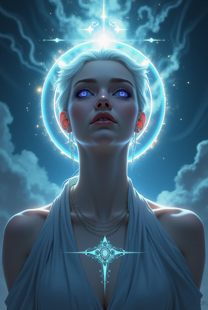 Illustrate a person having visions or futuristic projections, seeing events before they happen. Emphasize the uniqueness of their ability to glimpse into the future, with a sense of foresight and mystery."