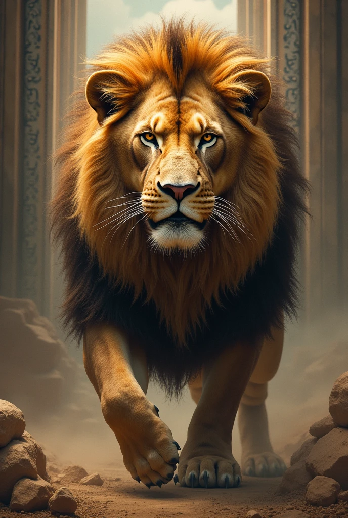 A mix of lion and treble clef for evangelical print