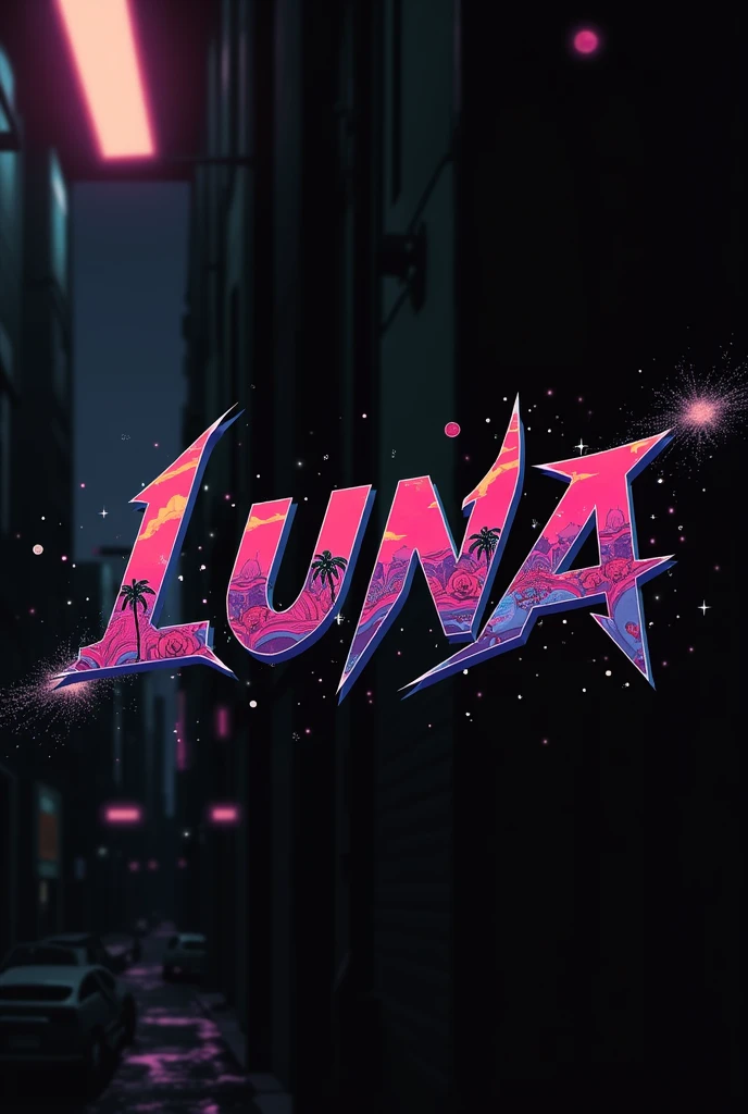 High resolution, logo spelling swiftly “Luna” cool, Jdm theme, anime theme, Cyberpunk vibe name spelling, brand logo, logo for tshirt, brand logo “LUNA”, neon vibes, acid trip vibes, acid trip, shooting stars, acid trip inside “LUNA”, acid trip, hallucinations inside “LUNA”, Waves of hallucinations, purple, techno hallucinations inside “LUNA”, Acid trip hallucinations inside “LUNA” , Waves of hallucinations inside “LUNA, splash, black roses with green leaves, blood moon, horror, iceberg, 