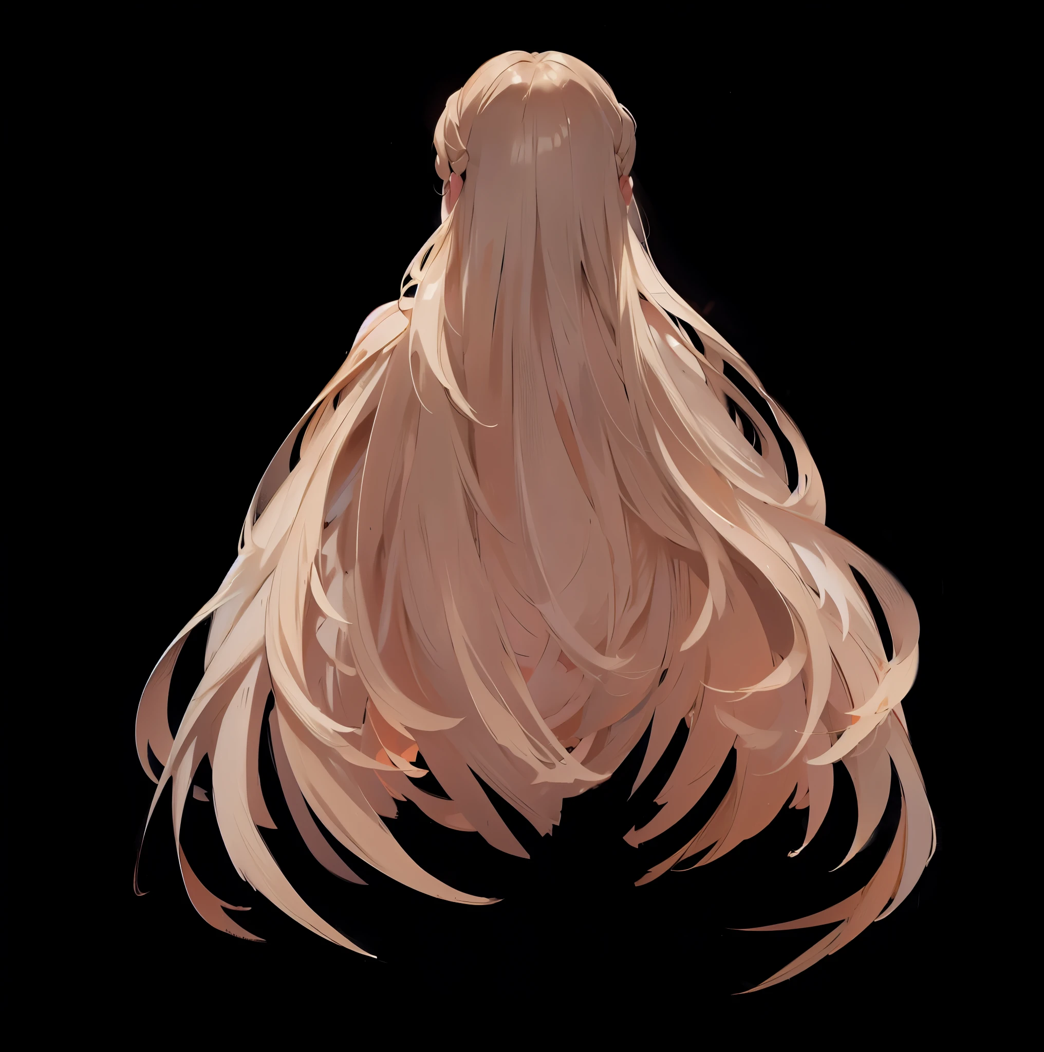 Highest quality,4K,No characters,Light blond hair,Long hair flying,