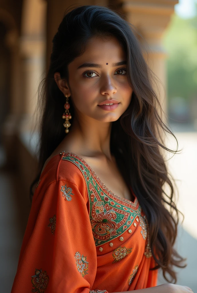 a beutiful girl in indian dress