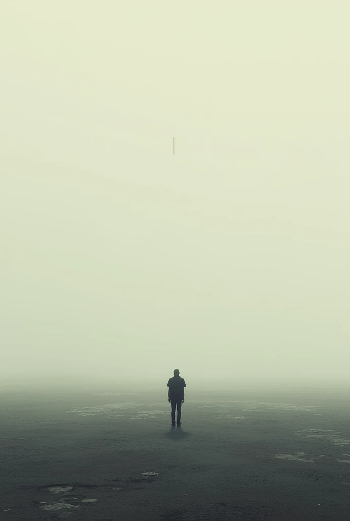 A guy standing alone in a wae