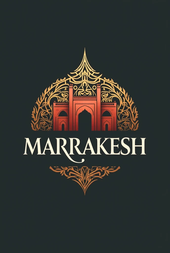 Typography: Use elegant and clean fonts that convey both modernity and tradition. Consider a serif or a stylish script font that reflects MARR. artistry. Icon: Incorporate elements that symbolize Marrakesh or Moroccan culture, such as: Traditional Patterns: Geometric designs or intricate tile patterns inspired by Moroccan mosaics. Architectural Elements: Silhouettes of iconic Moroccan architecture, like arches or minarets. Color Palette: Use rich, warm colors such as deep reds, golds, and earthy tones, reminiscent of Marrakesh's vibrant souks and palaces. Style: Aim for a minimalist design that balances elegance with cultural references. The logo should be versatile for various uses, from digital media to print. Mood: The logo should evoke a sense of luxury, heritage, and exotic charm, capturing the essence of MARR.'S timeless allure. Application: Ensure the design works well in both color and black-and-white formats, and is scalable for different sizes, from business cards to signage.