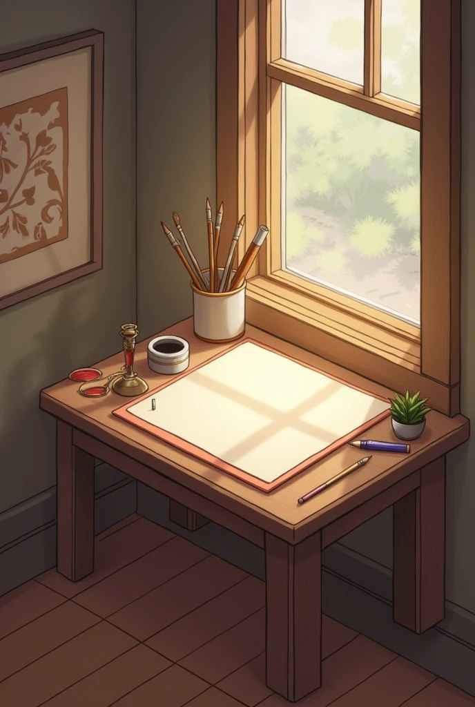 Drawing setup small table 
