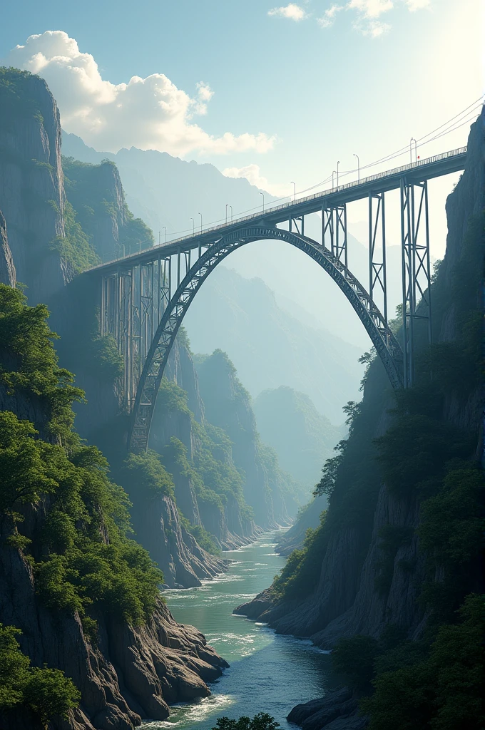 [Cut to the third bridge - Siduhe Bridge, China]