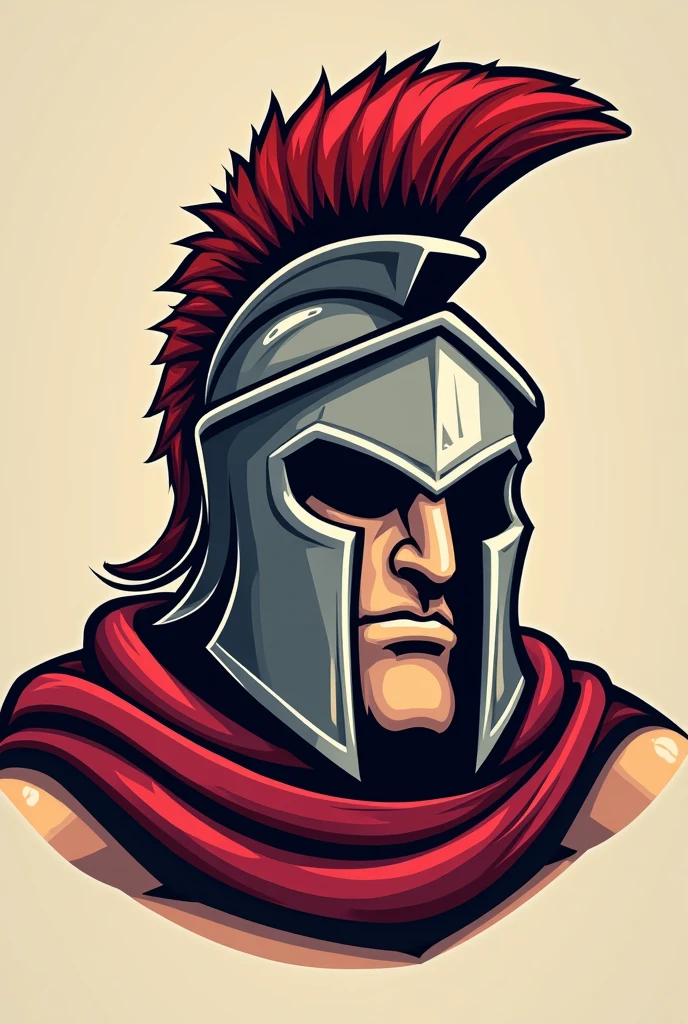 Mascara Spartan logo Cartoon