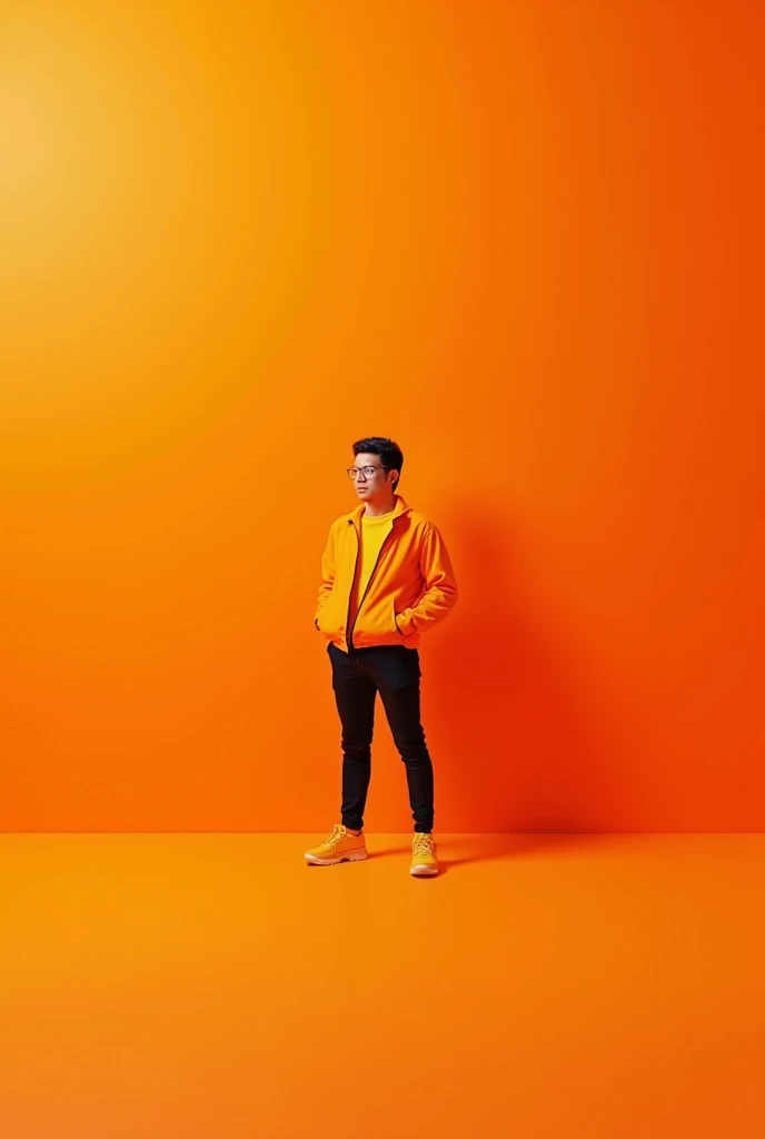 Create a Shopee profile FT with orange background