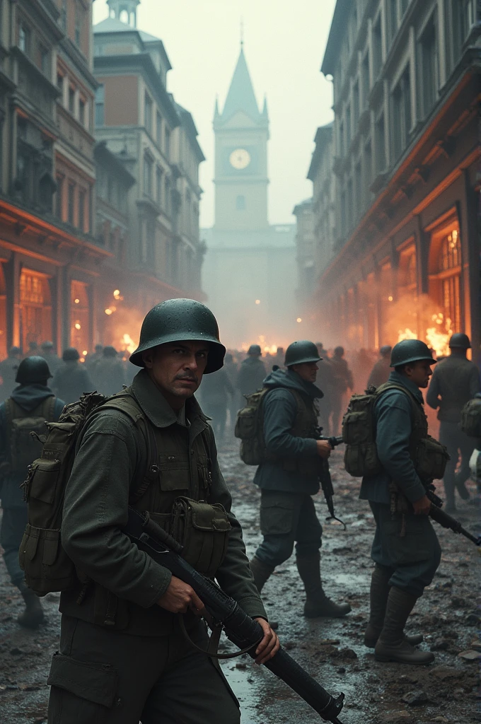 Create an image of stalingrad battle