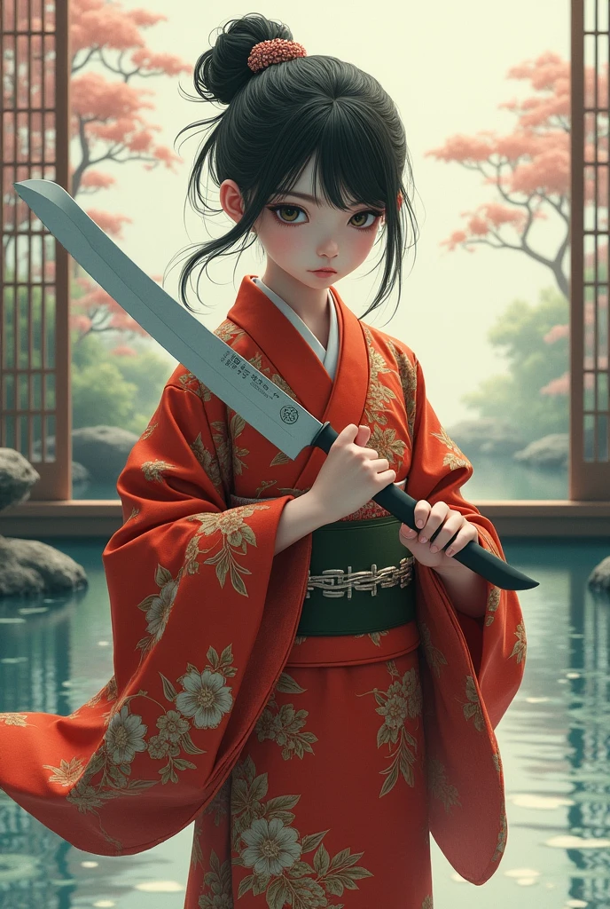 kimono、male、knife、Shota