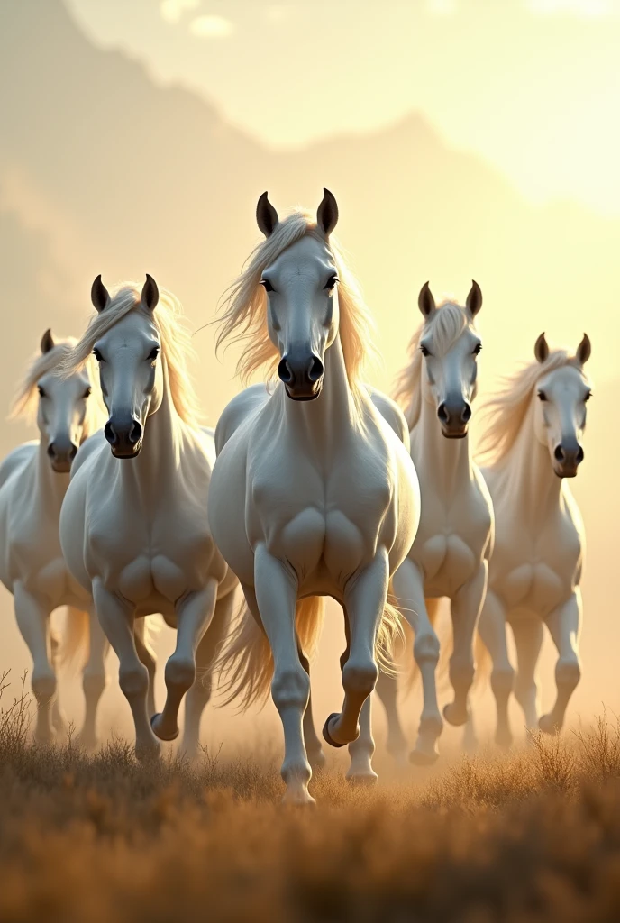 White seven horses
